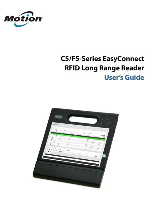 motion tablet rfid reader|MOTION C5 SERIES EASY CONNECT USER MANUAL Pdf .